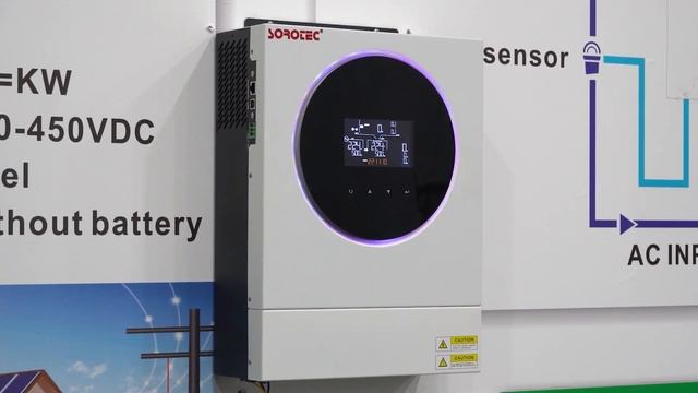 Off Grid Solar System: Sorotec REVO VM IV 3.6-8kw Solar Inverter, 6000W MPPT, 120A Battery Charger