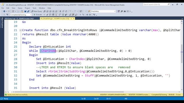 62. Split Comma Separated Values or Delimited Data into Separate Rows in SQL|User Defined Functions смотреть онлайн