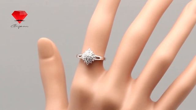 Bije.ru: Нежное кольцо с родиевым покрытием и фианитами Galice (Галисия) смотреть онлайн