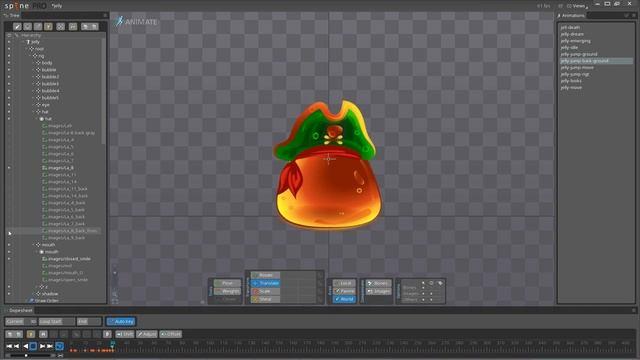 Asset store Unity3d - 2D anim Jelly Pack v.2 - anim character Spine 2D смотреть онлайн
