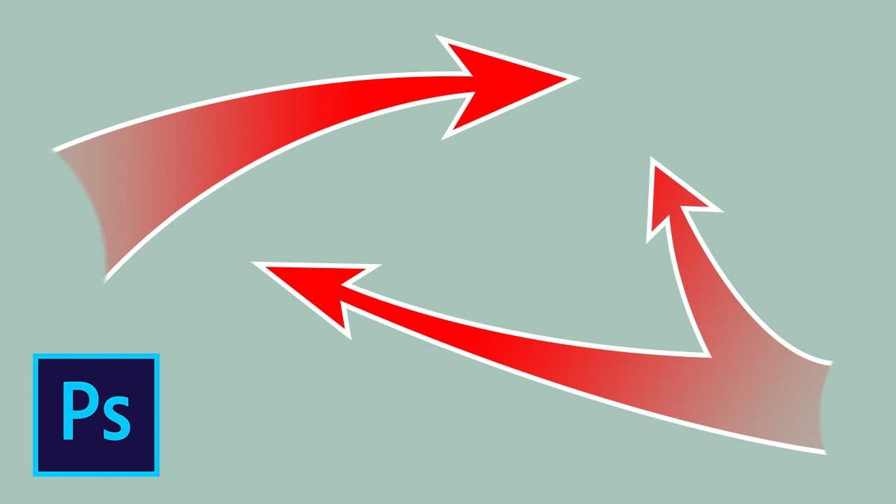 Как сделать изогнутую стрелку в фотошопе смотреть онлайн