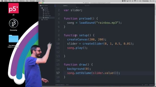 17.1: Loading and Playing - p5.js Sound Tutorial смотреть онлайн