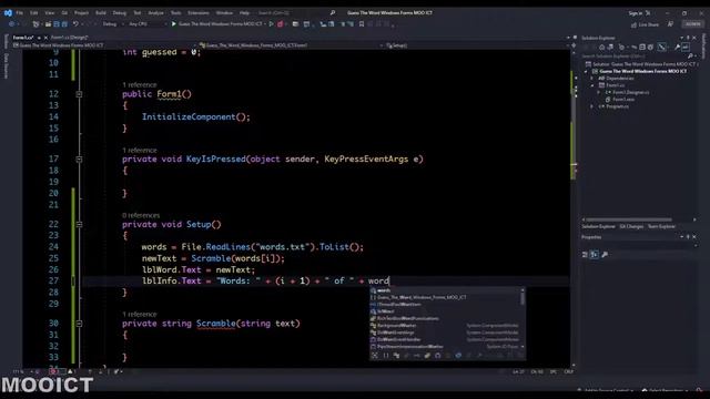 C# Project - How to Make a Word Shuffle game in windows forms and visual studio смотреть онлайн