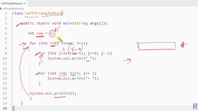Left Triangle Star Pattern in Java || Java Pattern Printing смотреть онлайн