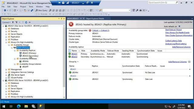 SQL Server Always On Series - Working Through Crashed Synchronous Secondary Replica смотреть онлайн