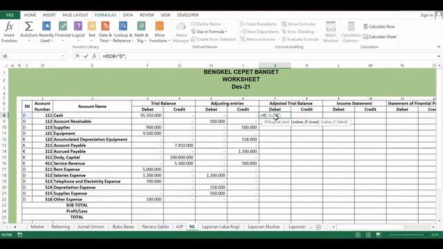 Neraca Lajur dengan Excel смотреть онлайн