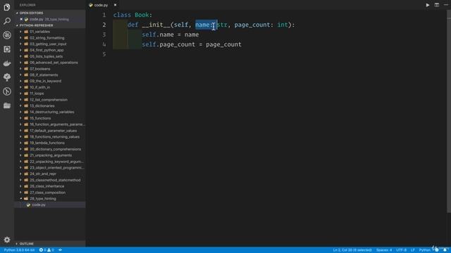 02 - A Full Python Refresher - 030 Type hinting in Python 3.5+ смотреть онлайн