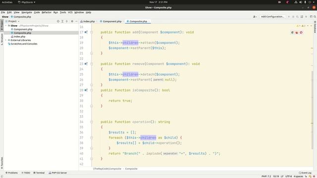 Composite design pattern using PHP смотреть онлайн