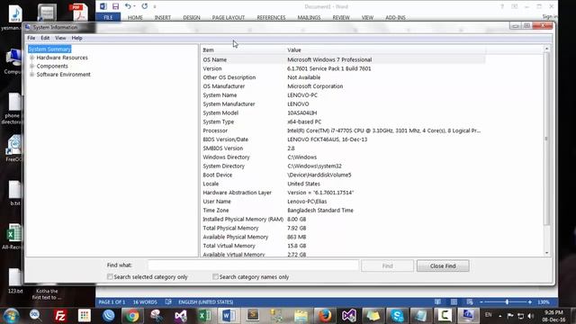 How to see your system information like OS, System Type, Processor, BIOS Version, Windows Drive, RA смотреть онлайн