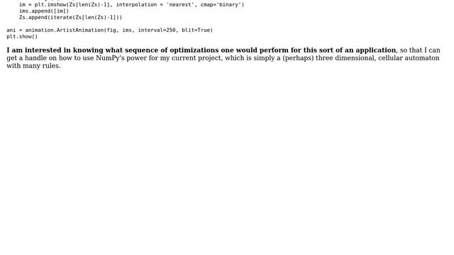 Optimizing very simple piece of "Game of Life" code by taking advantage of NumPy's functionality смотреть онлайн