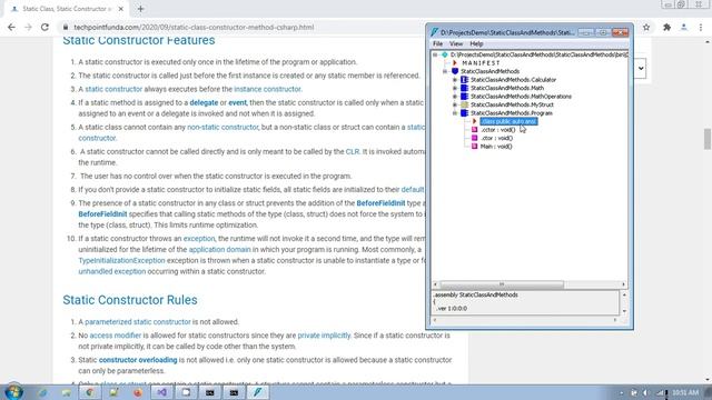 Static Class, Static Constructor and Static Method in C# смотреть онлайн