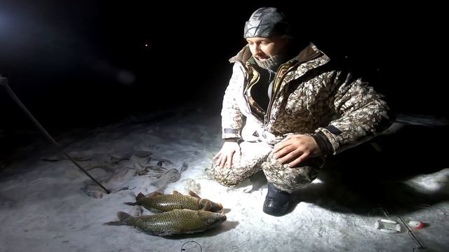 Рыбалка ночью зимой - ЧТО КРУЧЕ !? Хапуга рыбаловная или паук подъемник Рыбалка на сазана смотреть онлайн