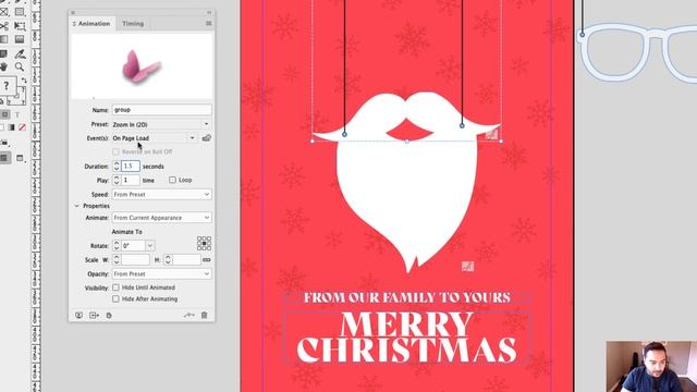Create an animated Christmas e-card in Adobe InDesign смотреть онлайн