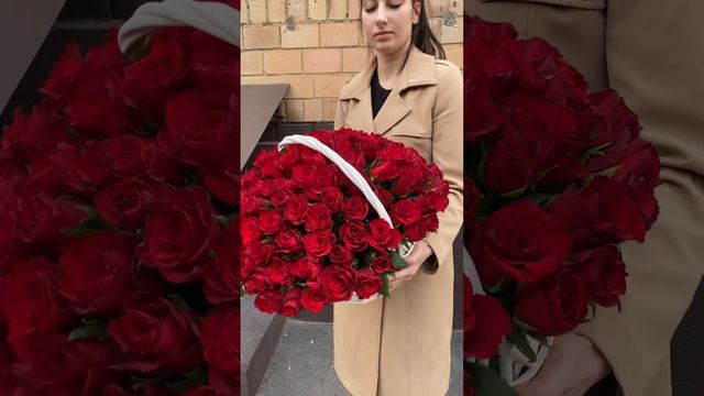 101 красная роза в корзине | Roza4u.ru смотреть онлайн