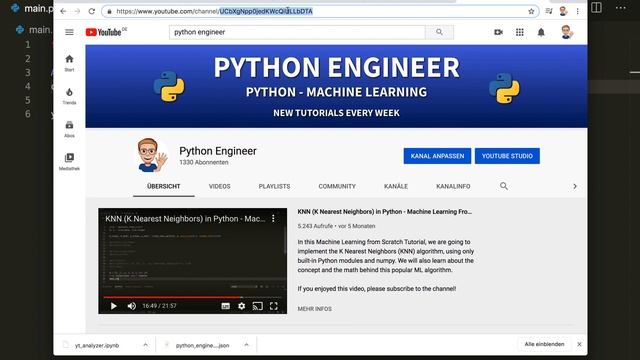 YouTube Data API Tutorial with Python - Analyze Channel Statistics - Part 1 смотреть онлайн