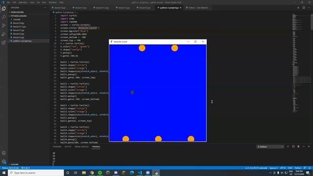 Obstacle Course with Turtle Python смотреть онлайн