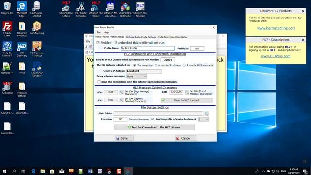 Sending HL7 Messages over TCP/IP смотреть онлайн