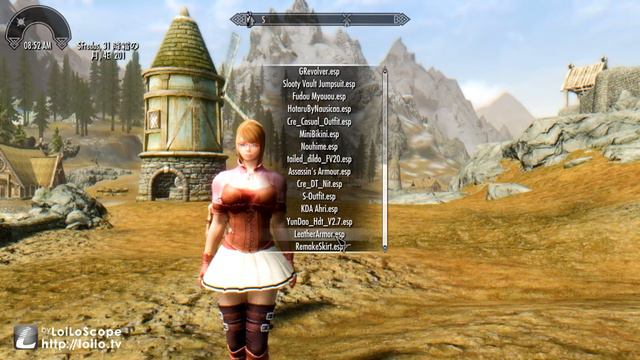 (Skyrim)MOD紹介 女性らしいジャンプと歩行＆スカート装備