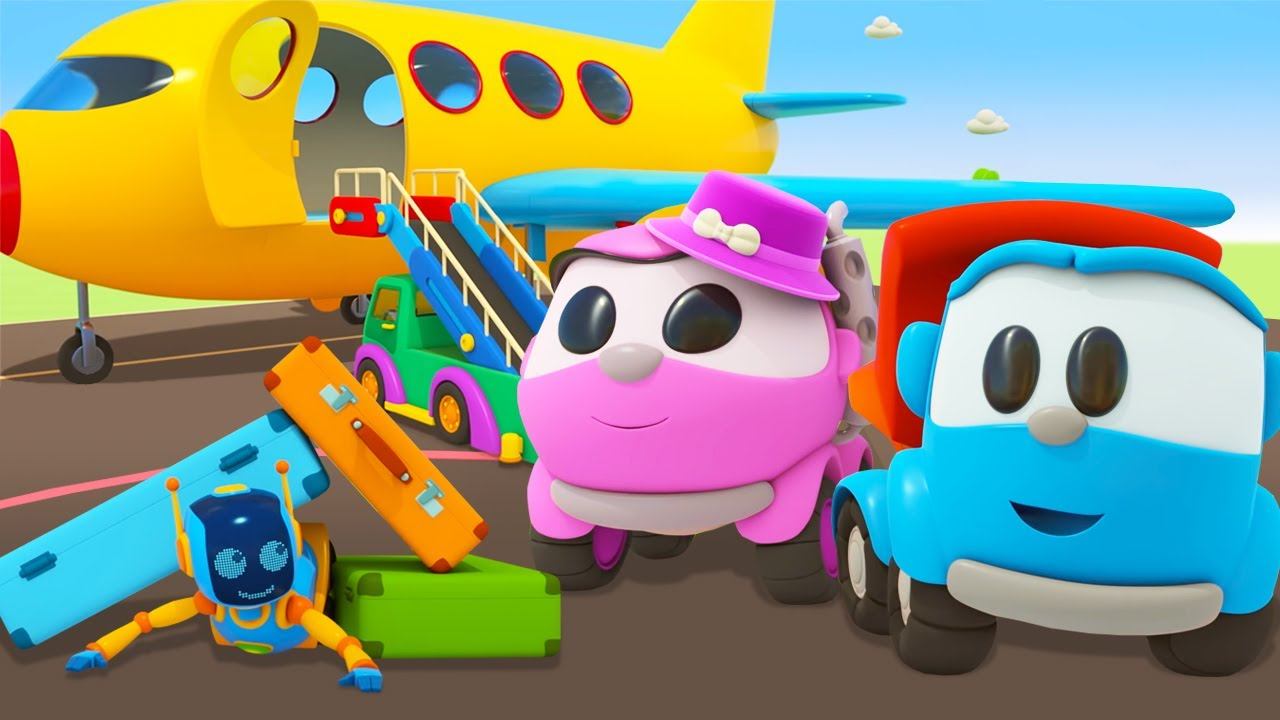 Развивающие мультики про машинки для детей. Сборник Грузовичок Лёва и самолеты смотреть онлайн