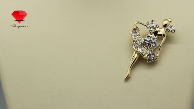 Bije.ru: Брошь в виде балерины с покрытием золотом и кристаллами Swarovski Keely (Кили) смотреть онлайн