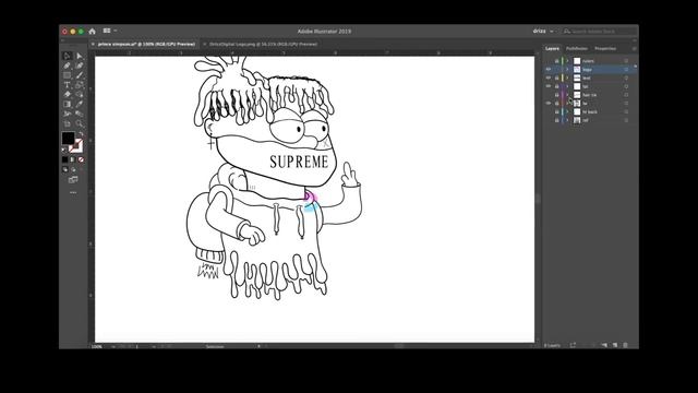 Adobe Illustrator - XXYUNGPRINCEXX Simpsons Style (Speedart) смотреть онлайн