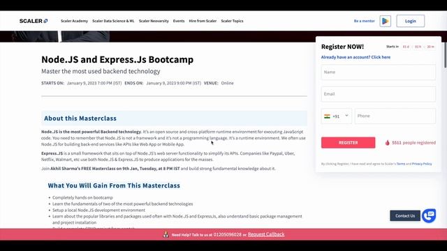 Free Node.js Bootcamp with Free Certificate by Scaler | Tamil смотреть онлайн