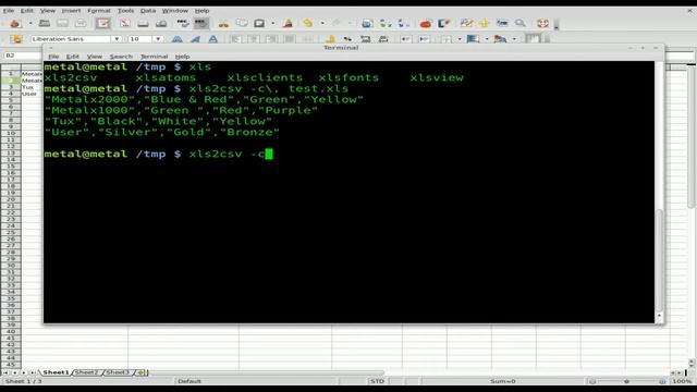 Excel to CSV with xls2csv - BASH - Linux смотреть онлайн