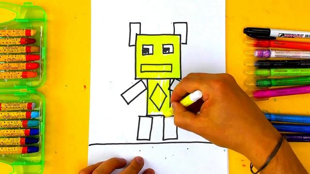 Как нарисовать РОБОТА из КВАДРАТОВ учим фигуры с детьми смотреть онлайн