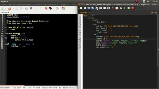 Kivy en español 17 Vertex Instructions Line смотреть онлайн