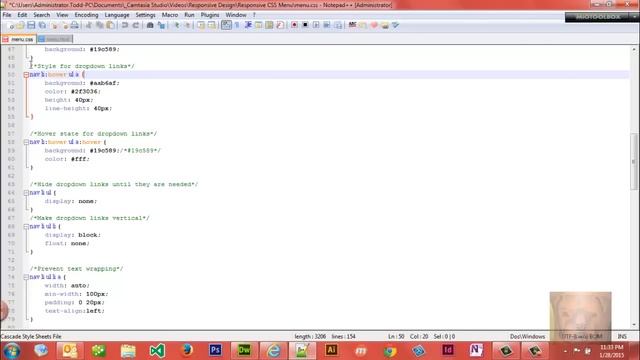 Create a Responsive Top Nav Drop Down Menu with Pure CSS - Responsive Website Part 3 смотреть онлайн