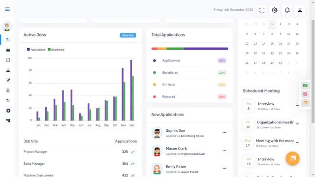 Job Board Dashboard Template Bootstrap 5 Admin Web App with LTR Mini Sidebar Light Theme смотреть онлайн