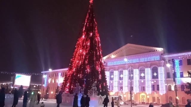 Томск. Площадь Новособорная. Новогодняя ёлка.. смотреть онлайн