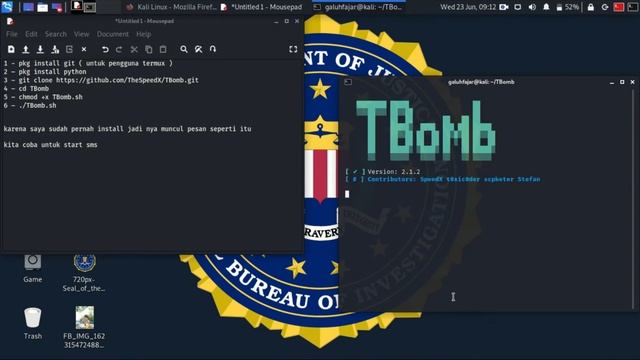 HOW TO SEND SMS BOMB USING KALI LINUX OR TERMUX | SMS BOMB | Cara kirim BOM SMS dengan LINUX | смотреть онлайн