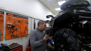 Ставим  гусеницы  STELS    на CF MOTO X8 H.O.