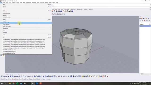 Rhino 7 SubD Modelleme Eğitimi - Bölüm 3 Ders 4 - Puf Çizimi, SubDivide Ile Segment Oluşturma