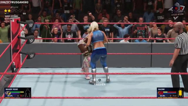 Mandy Rose vs Naomi | WWE 2K19 RAW Week 1 смотреть онлайн