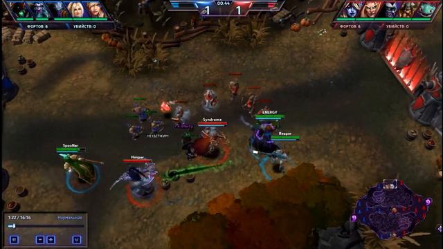Heroes of the Storm. Лайнинг и получение опыта. смотреть онлайн