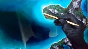 Рисуем море из эпоксидной смолы.