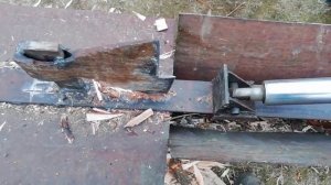 Механический дровокол, из червячного редуктора. The mechanical woodcutter (Eng sub)