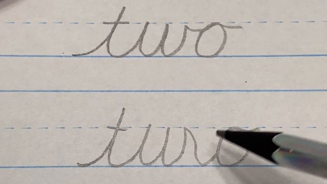 How to write "two" in cursive смотреть онлайн