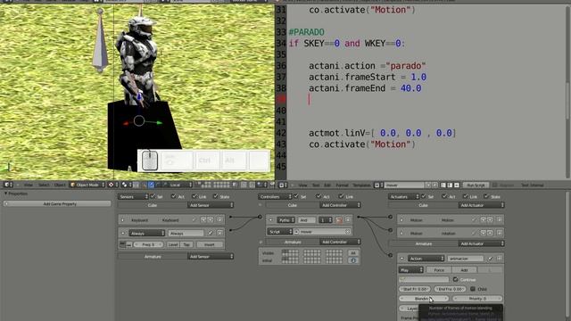 Mover un personaje usando Python en Blender Game Engine Tutorial nº 3 / Python смотреть онлайн