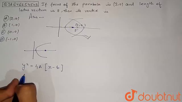 If focus of the parabola is (3, 0) and length of latus rectum is 8, then its vertex is[1] (2,0) ... смотреть онлайн