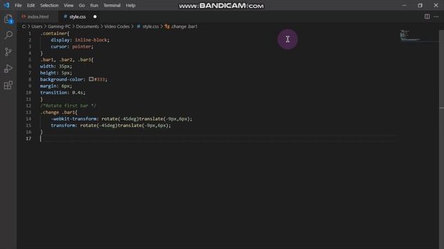 Menu Icon using html css (only icon, no animation) смотреть онлайн