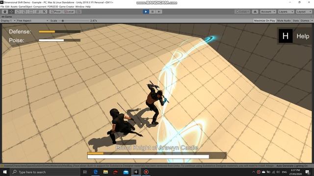 Unity Game Creator AAA looking Indie Game Dimensional Shift Basic Sword testing Teaser for SneakPea смотреть онлайн