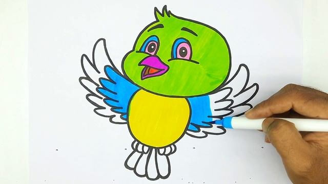 How To Draw Cute Parrot ? Drawing, Painting & Coloring for Kids | Kids Art | Parrot Drawing For Kid смотреть онлайн