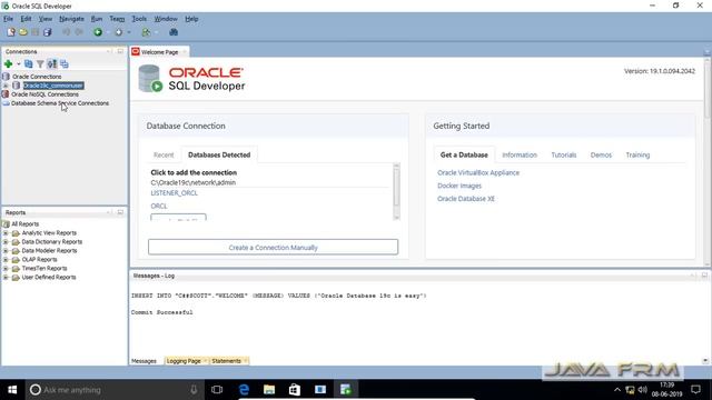 Oracle Database 19c Installation on Windows 10 and connect from SQL Developer 19.1 смотреть онлайн
