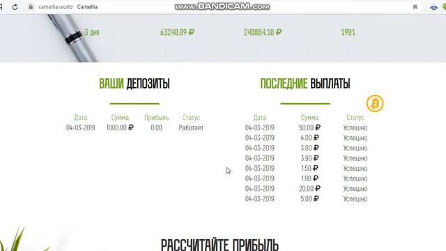 (НЕ ПЛАТИТ) НОВЫЙ ФАСТ CAMELLIA +50% ЗА 24ч | ДЕПОЗИТ 1500р | ЗАРАБОТОК В ИНТЕРНЕТЕ смотреть онлайн