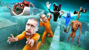 МОНСТРЫ ТРЕВОРА ХЕНДЕРСОНА В ЛАБИРИНТЕ! ОПАСНЫЕ SCP ПРЕСЛЕДУЮТ НАС! ВЫЖИТЬ В ЛАБИРИНТЕ В Garry`s Mod