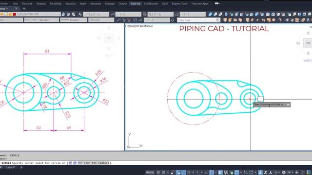 AutoCAD Exercises #15 смотреть онлайн