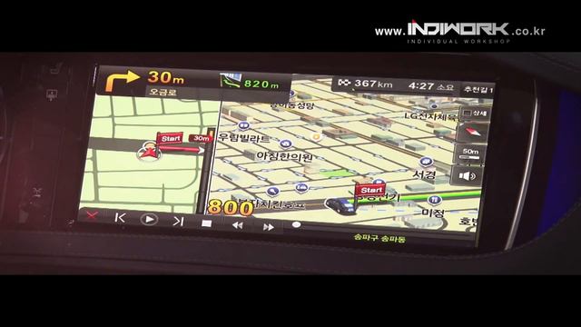 Mercedes S-class W222 Smartphone Mirroring , GPS system by 인디웍 indiwork смотреть онлайн